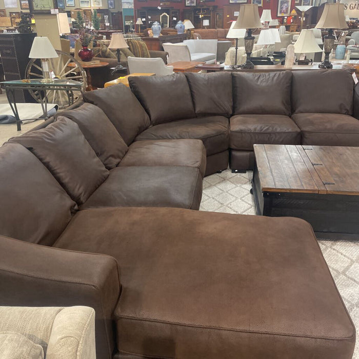Brown Microfiber 4PC Sectional(BTAH)