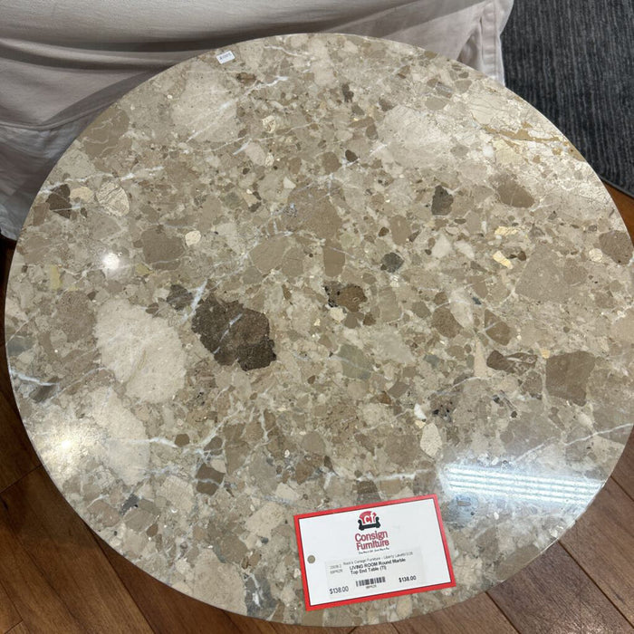 Round Marble Top End Table (TI)