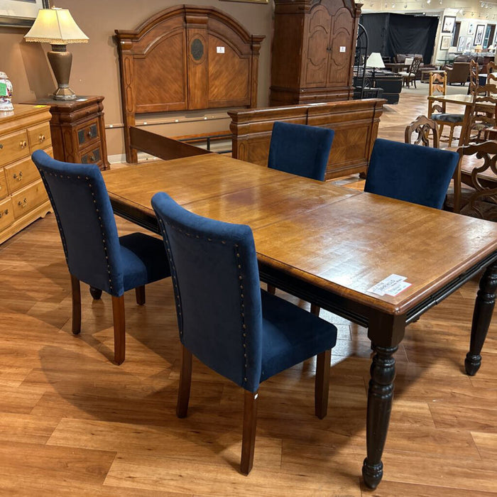 S/4 Dark Blue NH DR Fabric Chairs(BHA)