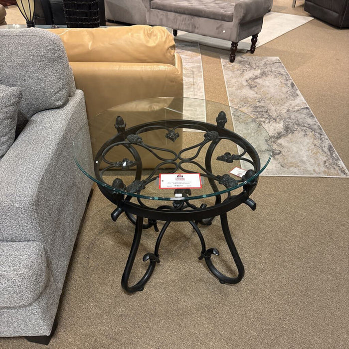 Ornate GT/Metal Base End Table(AT)