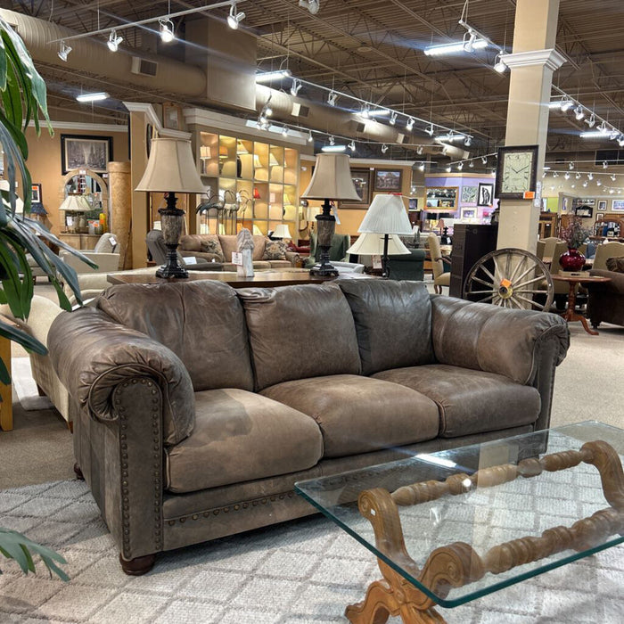 Brown Leather NH Lane Sofa(KLH)