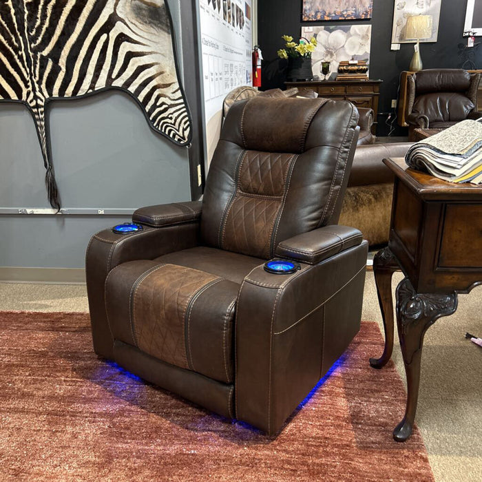 Brown Two-Tone Powered Recliner(ALK)