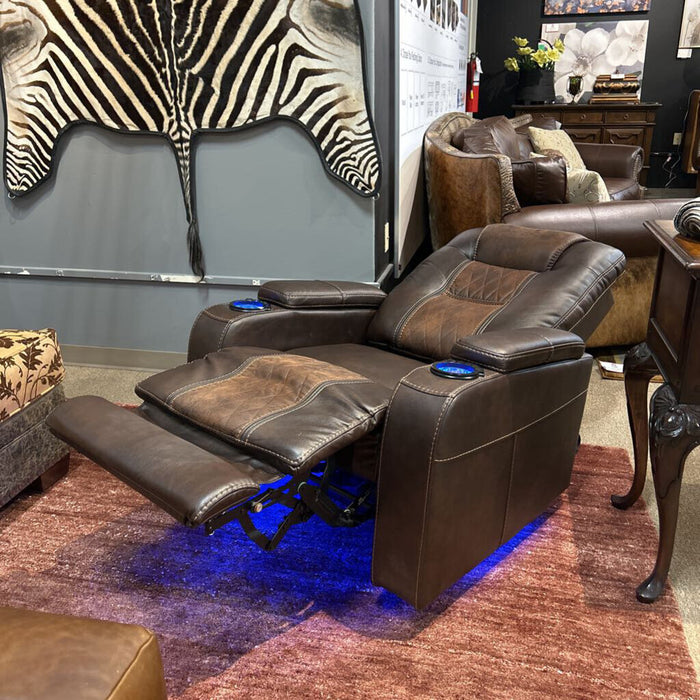 Brown Two-Tone Powered Recliner(ALK)