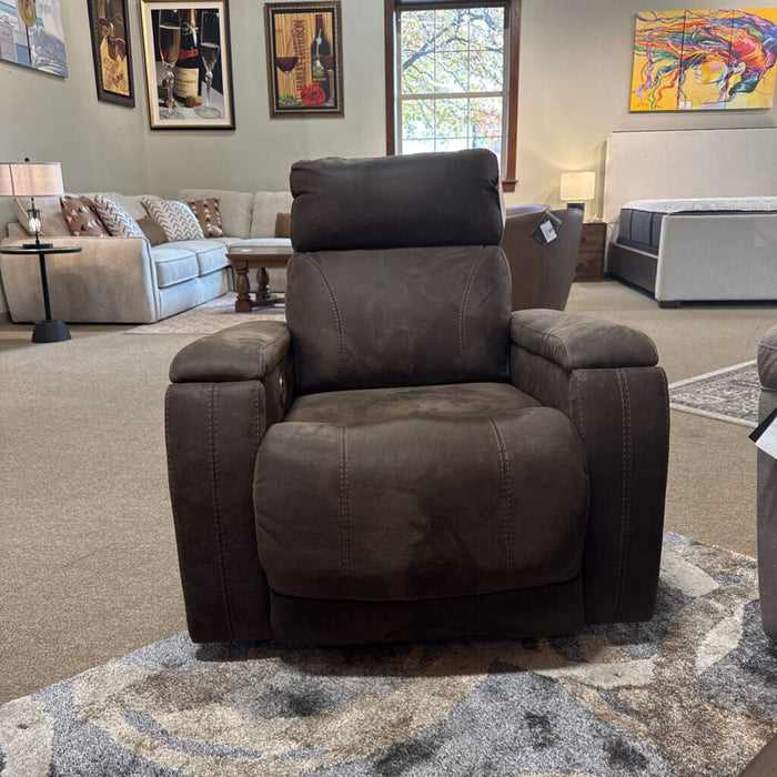 Brown Fabric Powered Recliner(ALK)