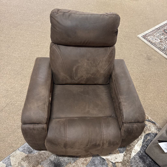 Brown Fabric Powered Recliner(ALK)