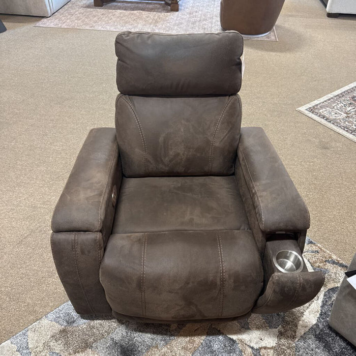 Brown Fabric Powered Recliner(ALK)