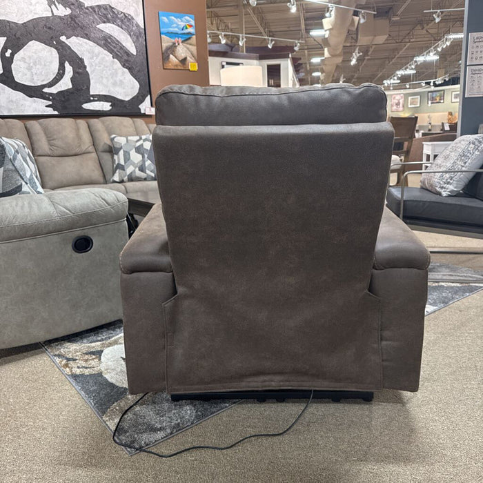 Brown Fabric Powered Recliner(ALK)