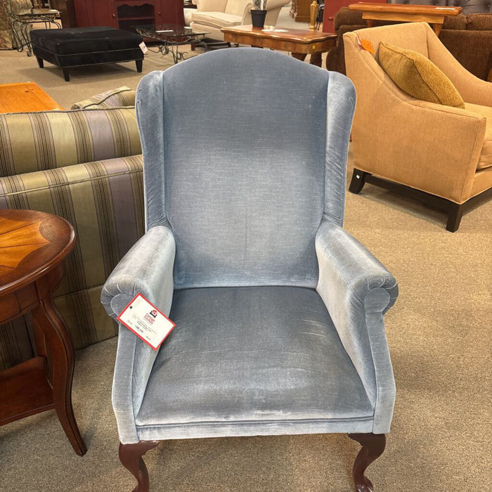 Blue Fabric Wingback Chair(KL)