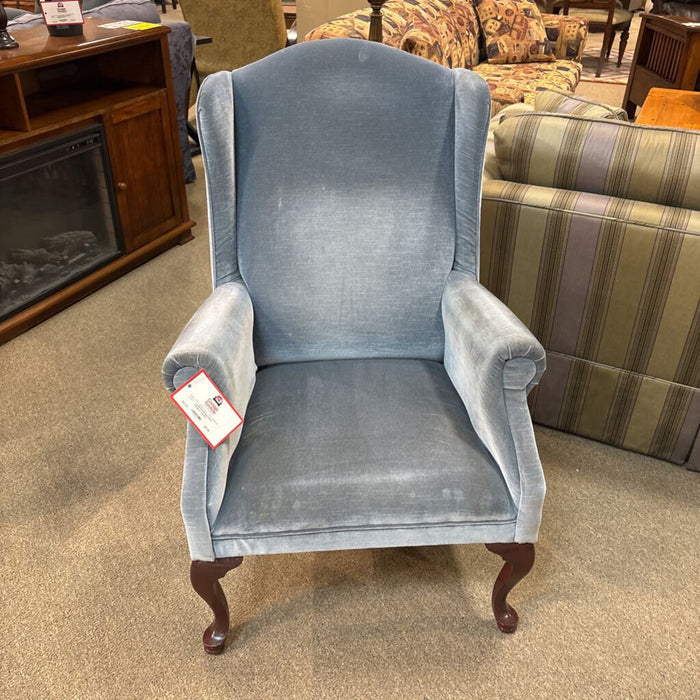 Blue Fabric Wingback Chair(KL)
