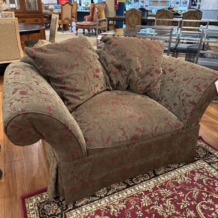 Paisley Brown/Red Oversized Chair(BHA)
