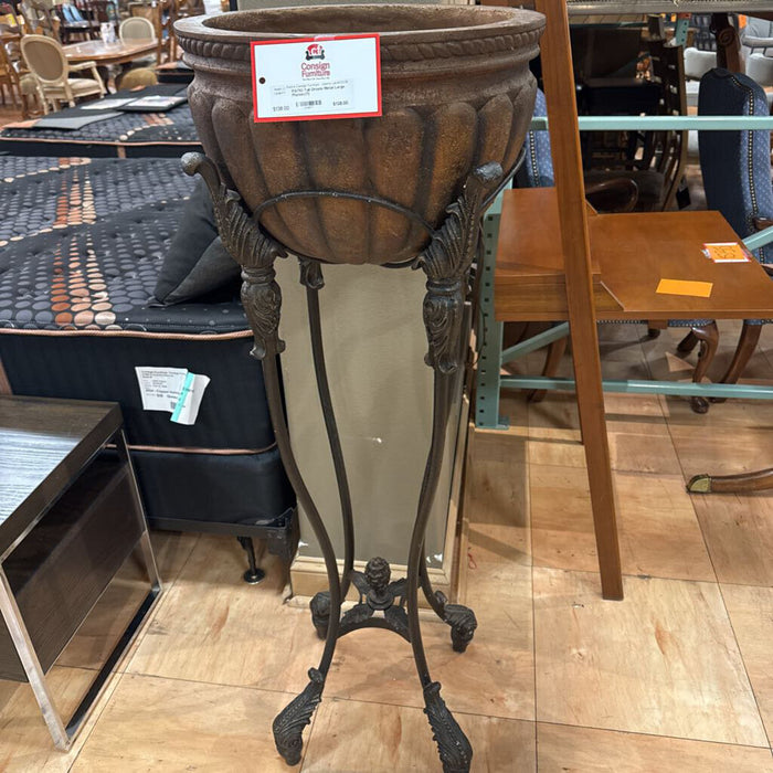 Tall Ornate Metal Large Planter(TI)