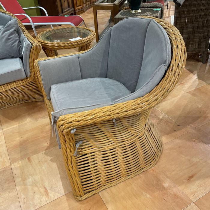 Rattan Cushioned Chair(BHA)