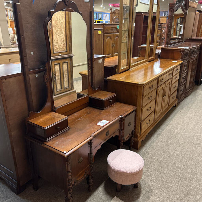 Antique Multi-Drawer Vanity/Bench(LSH)