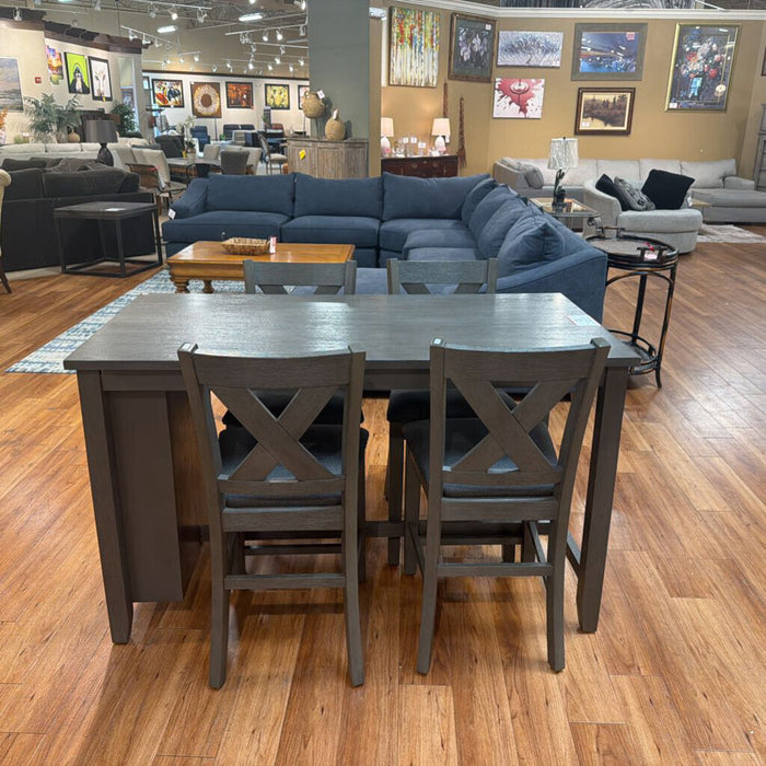 Grey Pub Height Table w/ 4CH(LSH)