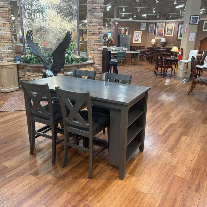 Grey Pub Height Table w/ 4CH(LSH)