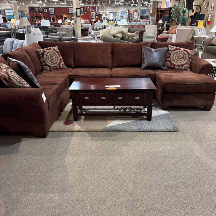 Red/Brown Fabric Sectional(KHK)