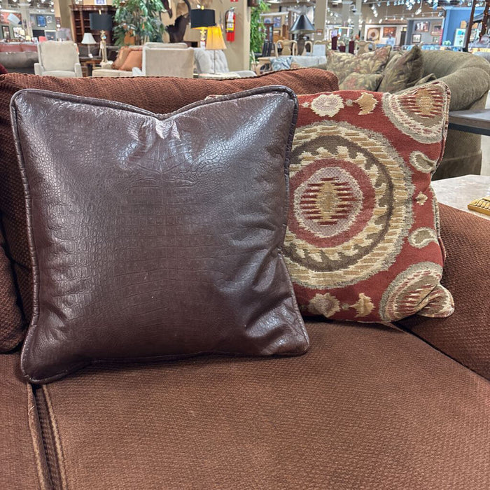 Red/Brown Fabric Sectional(KHK)