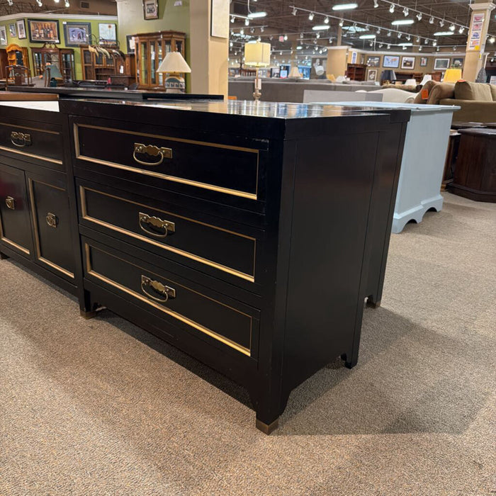 Large 3-Drawer Black/Gold NS(BTK)