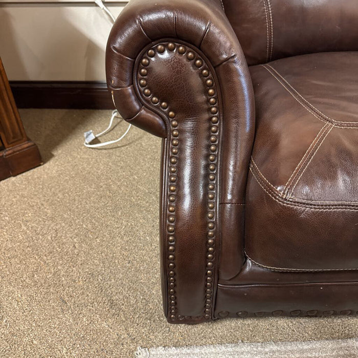 Dark Brown Leather Sofa(ALK)