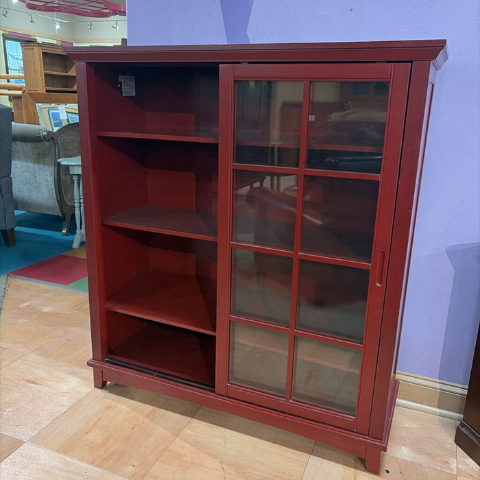 Red Sliding Door Bookshelf(LSH)