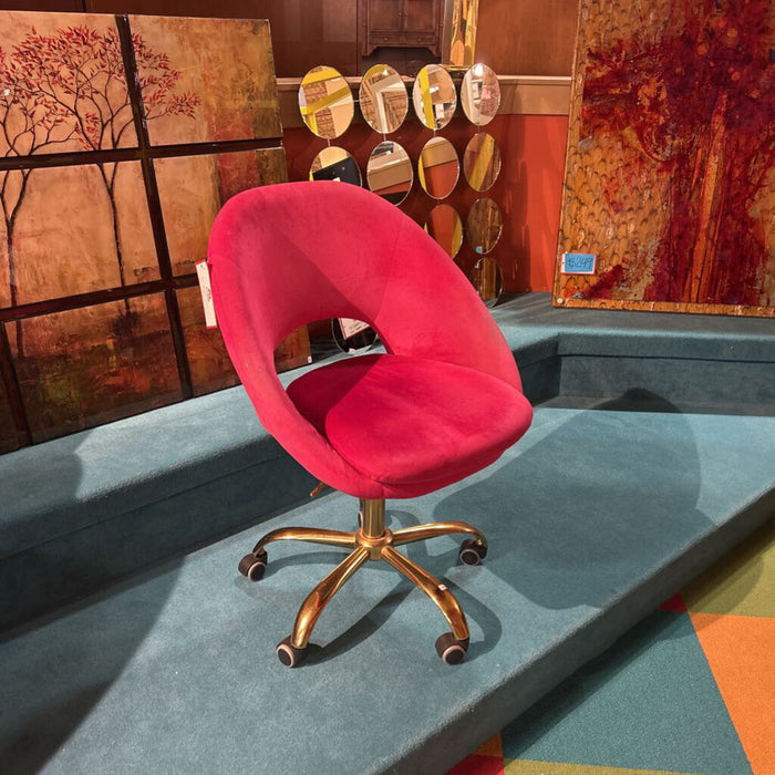 Pink Rolling Desk Chair(AT)