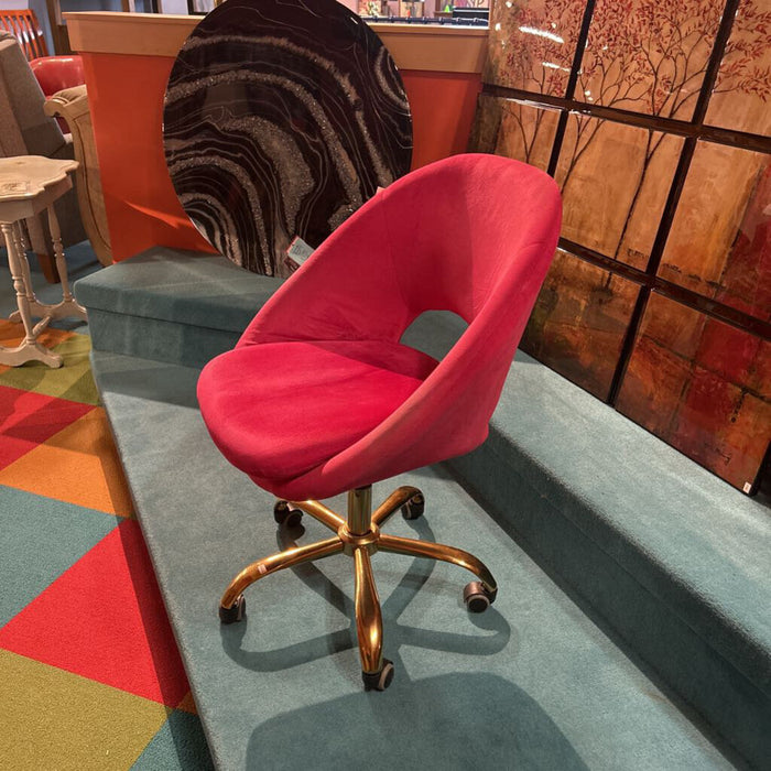 Pink Rolling Desk Chair(AT)