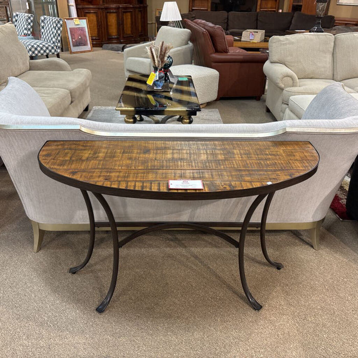 Rustic Half-Circle DW Sofa Table(TI)