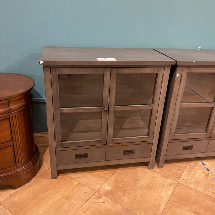 Dark Grey 2-Door 2-Drawer Cabinet(BTK)