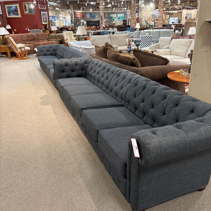 Large Dark Grey Fabric 3PC Sofa(ATH)