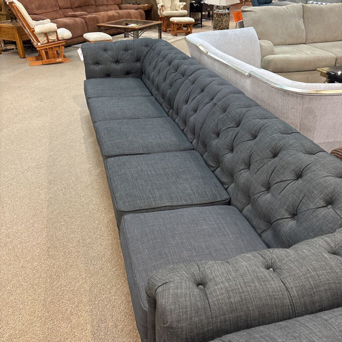 Large Dark Grey Fabric 3PC Sofa(ATH)