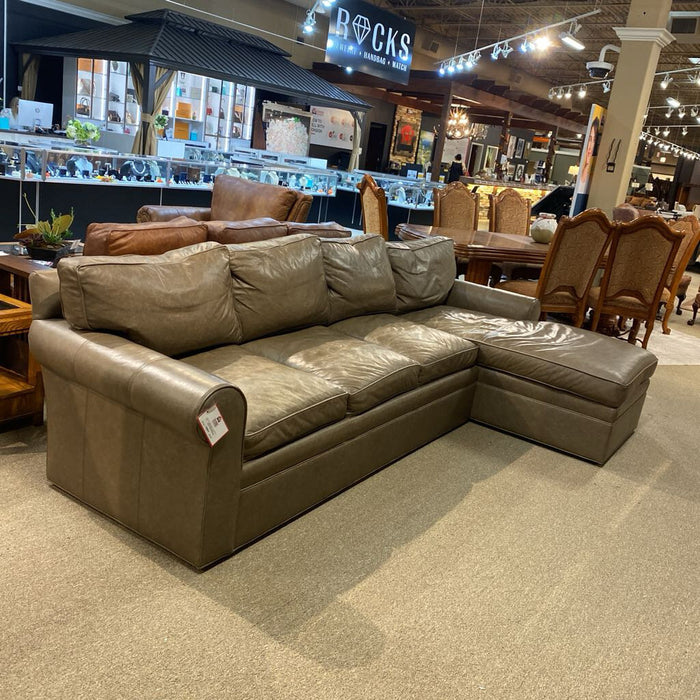 Grey 2PC Stickley Leather Chofa(LBMK)