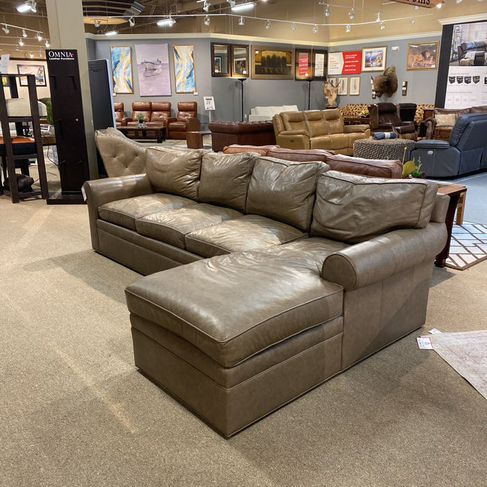 Grey 2PC Stickley Leather Chofa(LBMK)