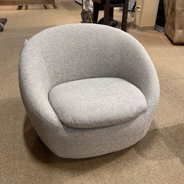 West Elm Grey Fabric Swivel CH(KHK)