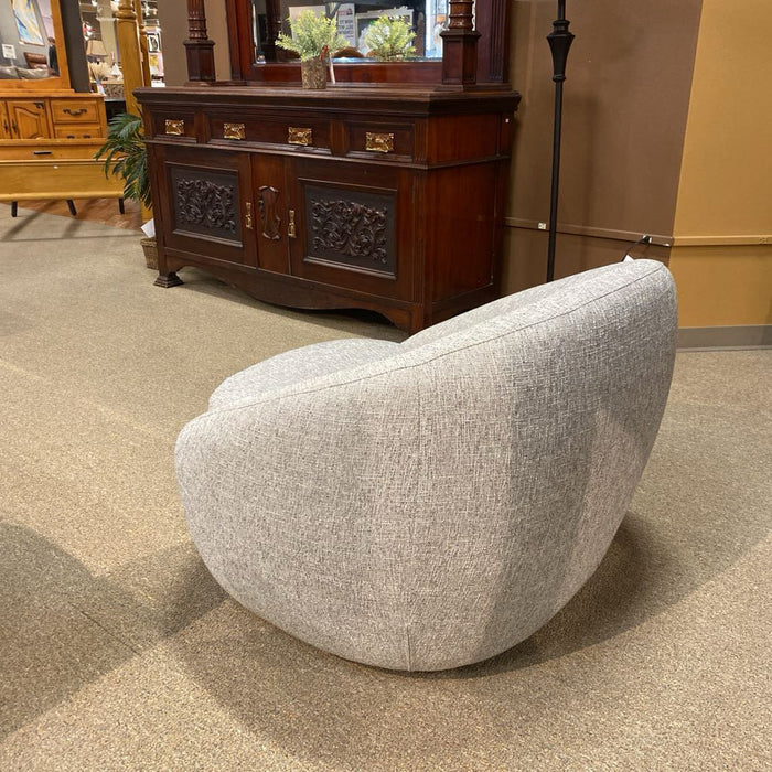 West Elm Grey Fabric Swivel CH(KHK)