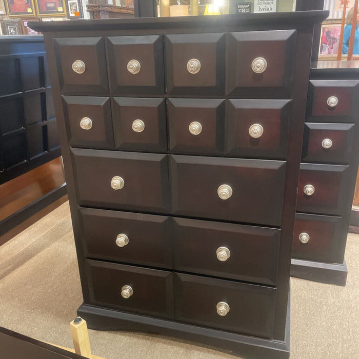 Black 7-Drawer Tallboy Dresser(LSH)
