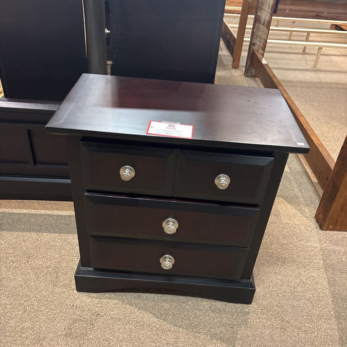3-Drawer Black Nightstand(SK)