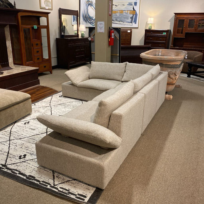 Tan "American Leather" Sectional(CMIH)