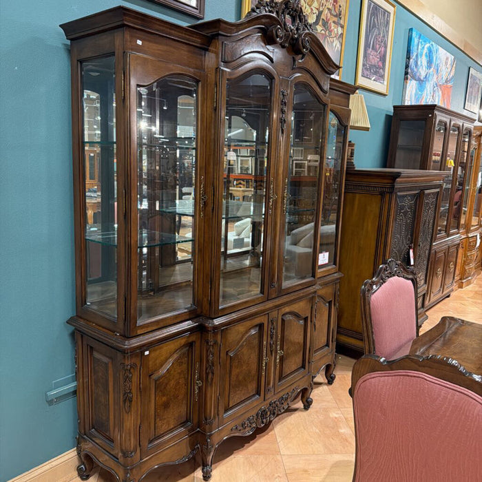 Ornate DW 4-Door China Hutch(KHK)