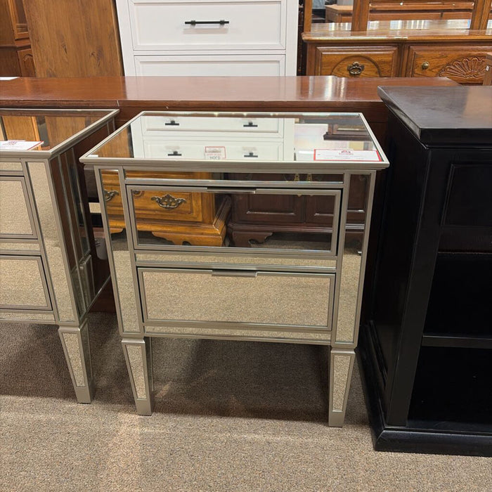 2-Drawer Mirrored Nightstand(SK)