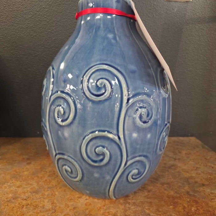 Twirly Blue Glass Vase (CT)