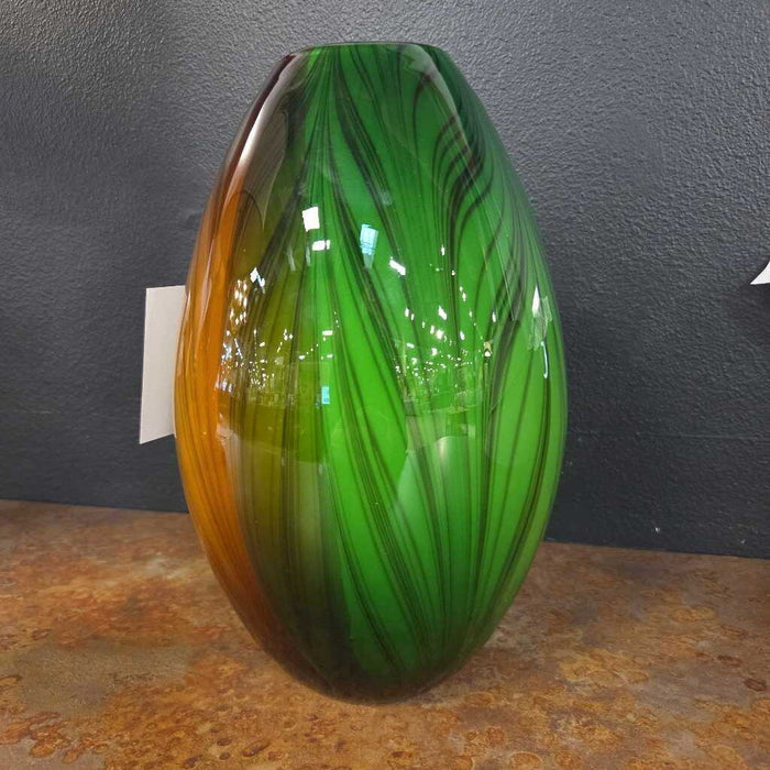 Multi-Colored Hand Blown Vase (CT)