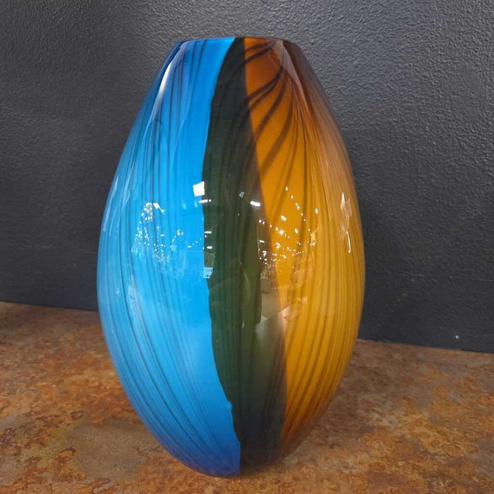 Multi-Colored Hand Blown Vase (CT)