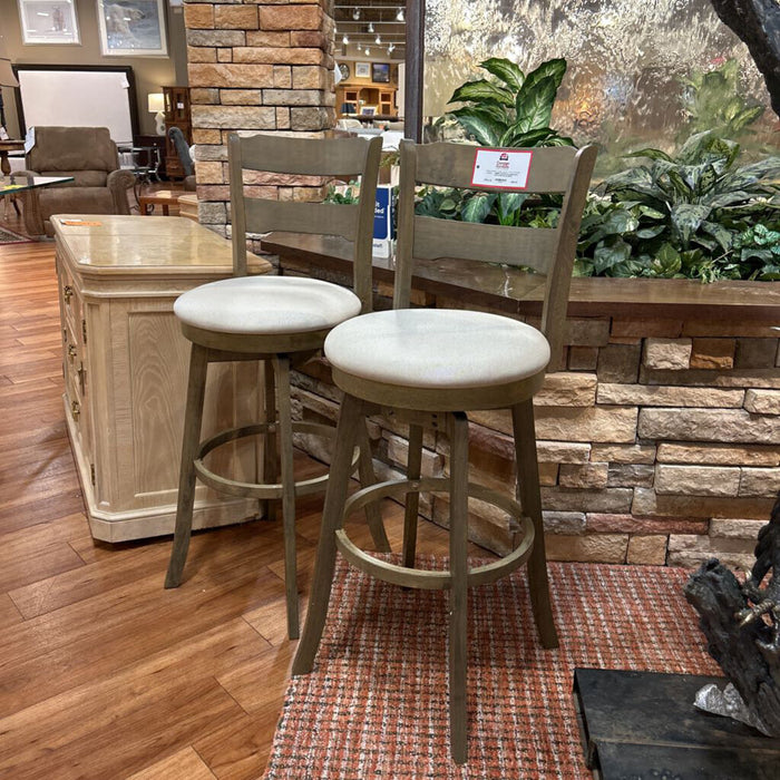 S/2 Ladderback Swivel Barstools (BCC)
