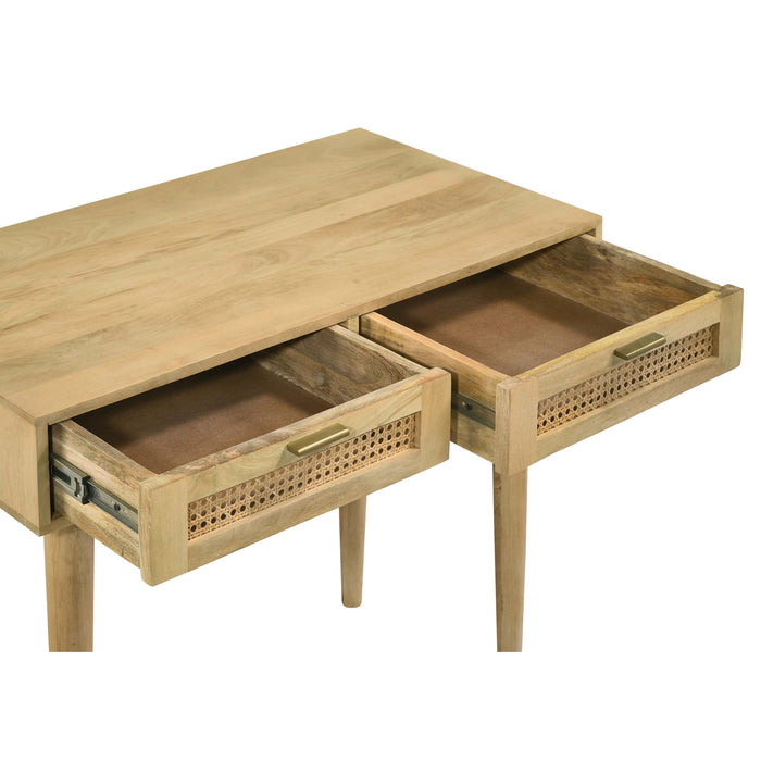 Zamora - 2 Drawer Entryway Console Accent Table - Natural