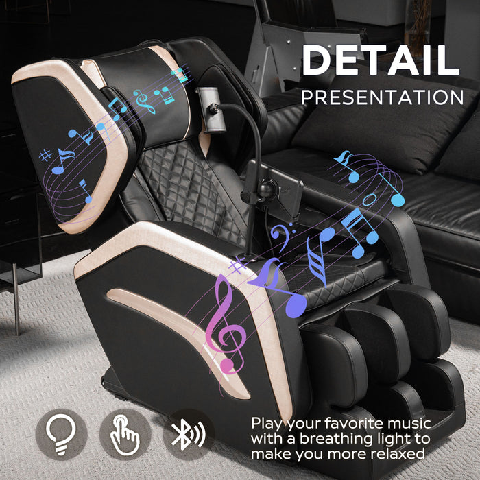 Zero Gravity Massage Chair Recliner & 10 Massage Heads And Full Body Air Pressure - Black