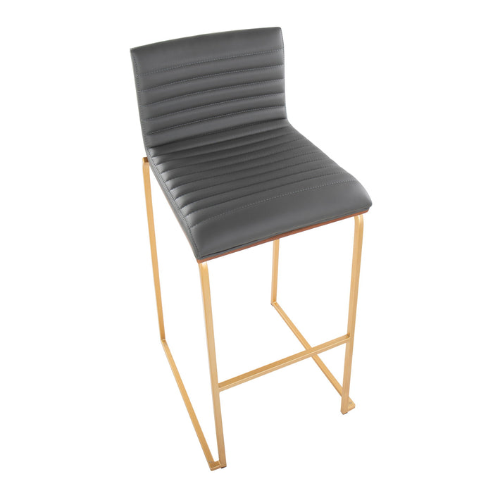 Mason Mara - Contemporary Versatile Desig Fixed Height Barstool (Set of 2)