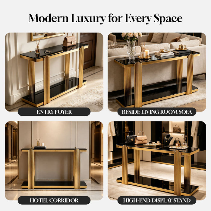 Console Table With Double Tier Storage