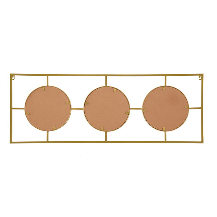 3 Mirror Piece Wall Mirror InRectangular Frame, Home Wall Decor For Bedroom Living Room