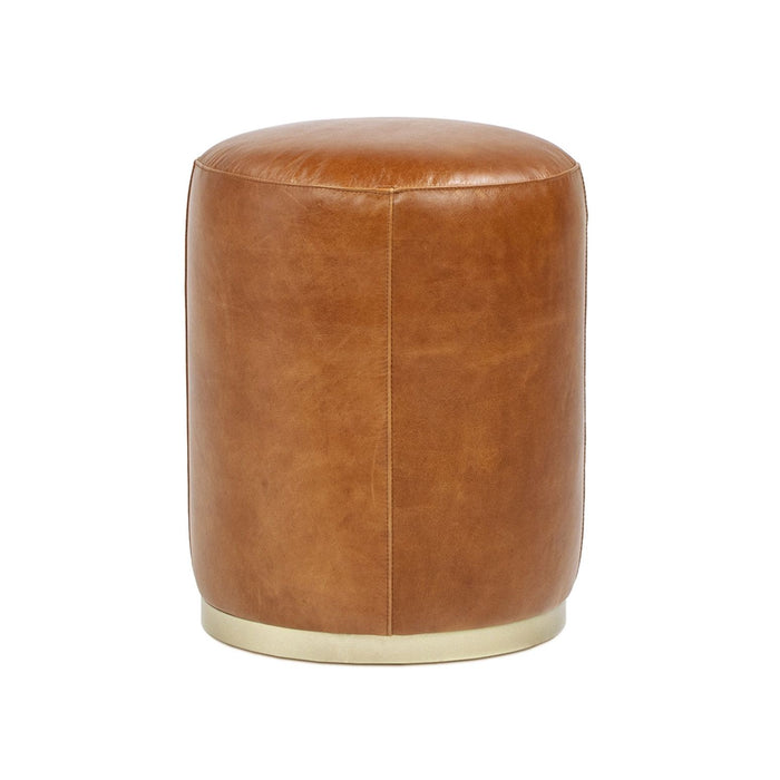 Nico - Round Ottoman Stool - Brown