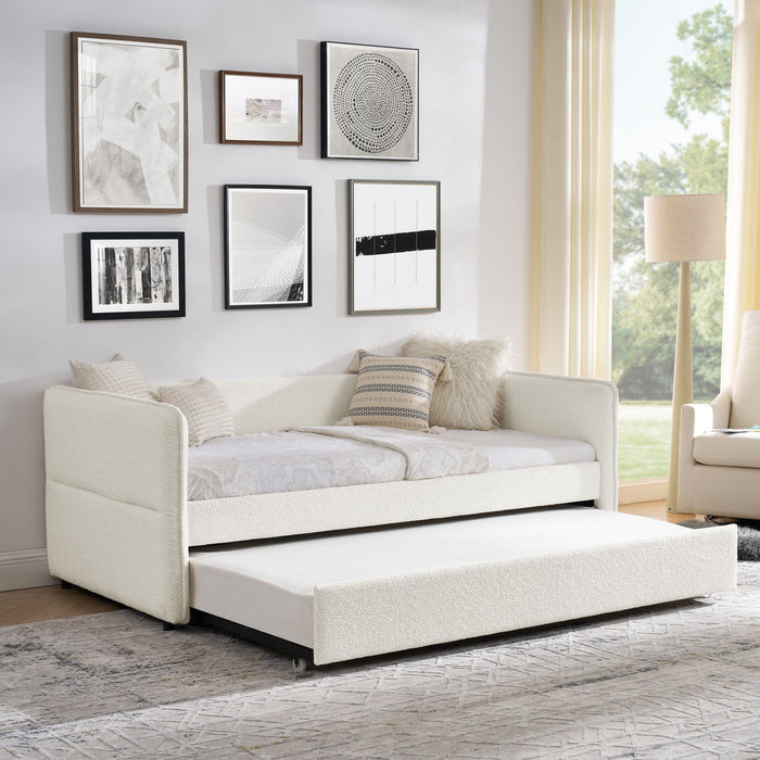 Upholstered Daybed With Pop Up Trundle